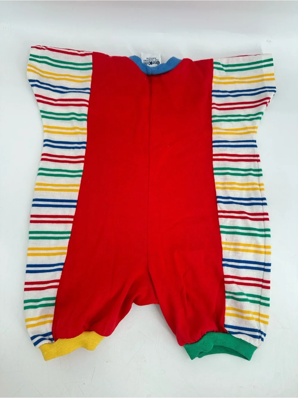 Vintage 90s OshKosh Colorblock Romper 6-9 Months Baby B’Gosh Snap 100% Cotton